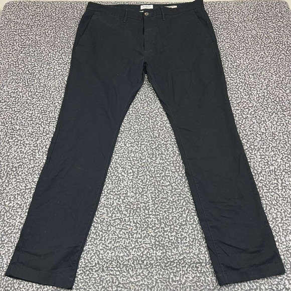 Goodfellow Chino Pants Men 38x32 Black Flat Front Straight‎ Leg Pockets Outdoor - Picture 1 of 10